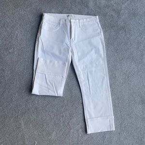 Henry and Belle Cropped Cuffed White Denim Jean Size 32